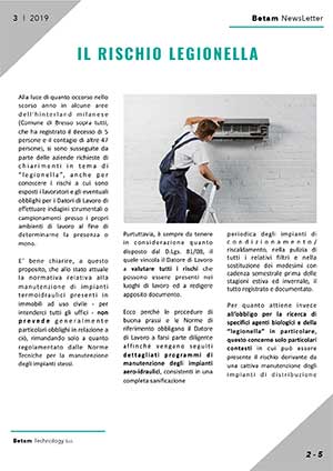 Il rischio legionella
